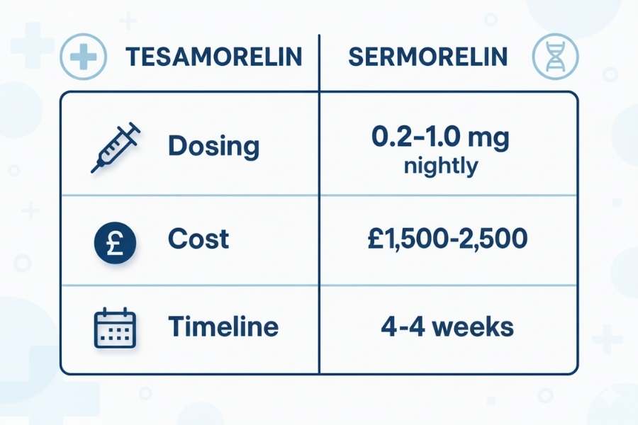 Tesamorelin vs Sermorelin